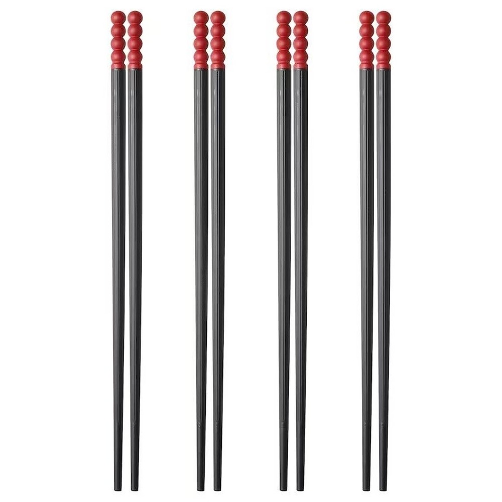 IKEA FÖSSTA FOSSTA‎ Chopsticks, 4 Pairs, Red/Black (905.490.66) NEW